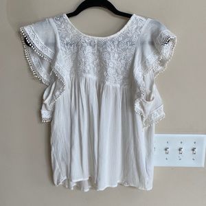 Aeropostale white detailed shirt